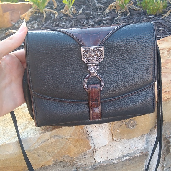 Brighton Leather Nepal Organizer Crossbody Bag RETAIL $310 - Picture 3 of 13